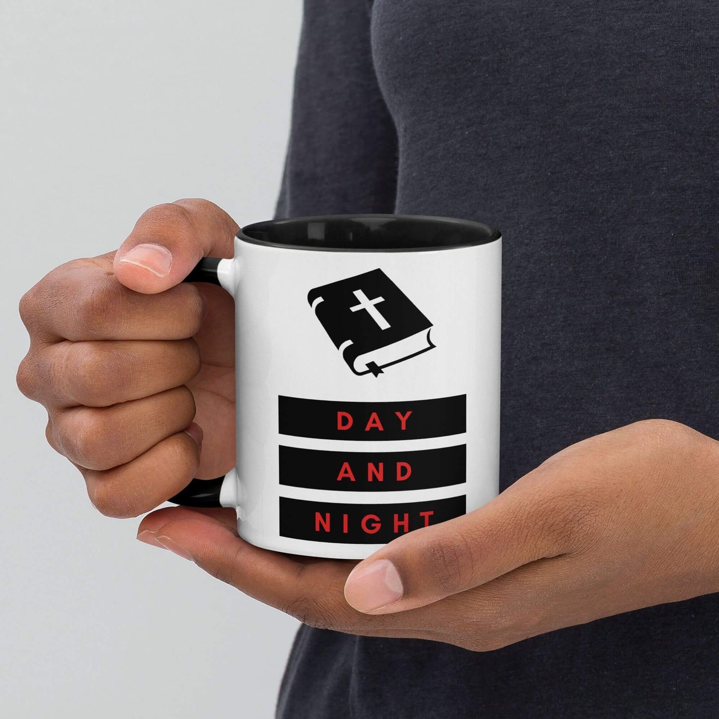 Giant Slayer - Bible – Day & Night Ceramic Mug | Color: Black
