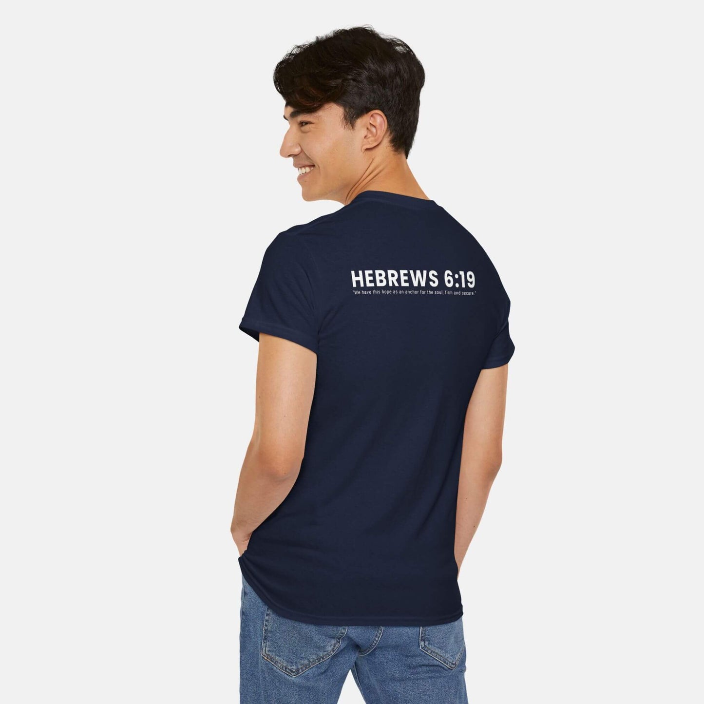 Giant Slayer - Christ Our Hope T-Shirt | Color: Navy Blue | Size: S-3XL