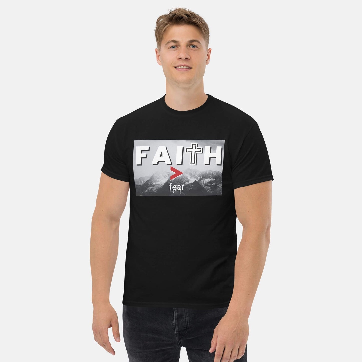 Giant Slayer - Faith Over Fear T-Shirt | Color: Black | Size: S-3XL