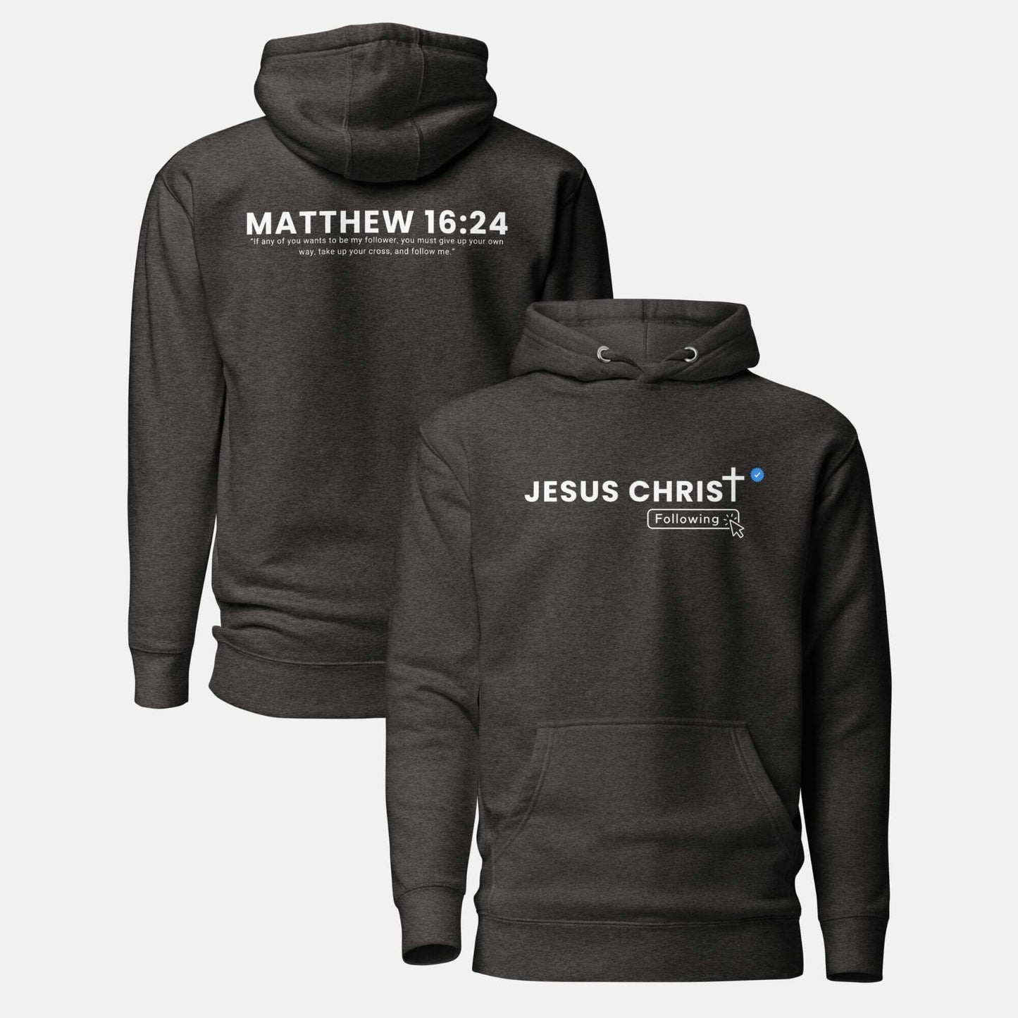 Giant Slayer - Jesus Christ - Following Hoodie | Color: Heather Gray | Size: S-3XL