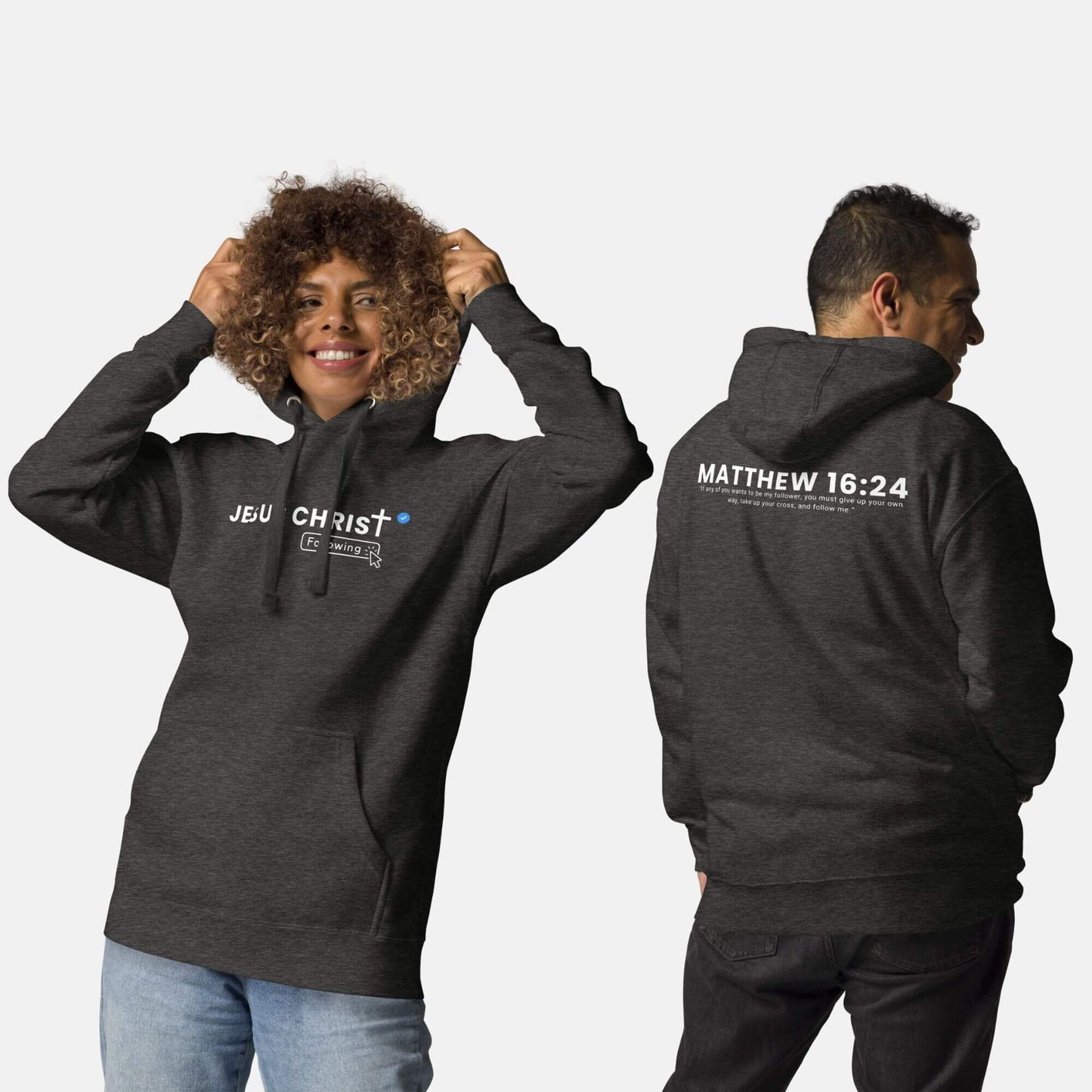 Giant Slayer - Jesus Christ - Following Hoodie | Color: Heather Gray | Size: S-3XL