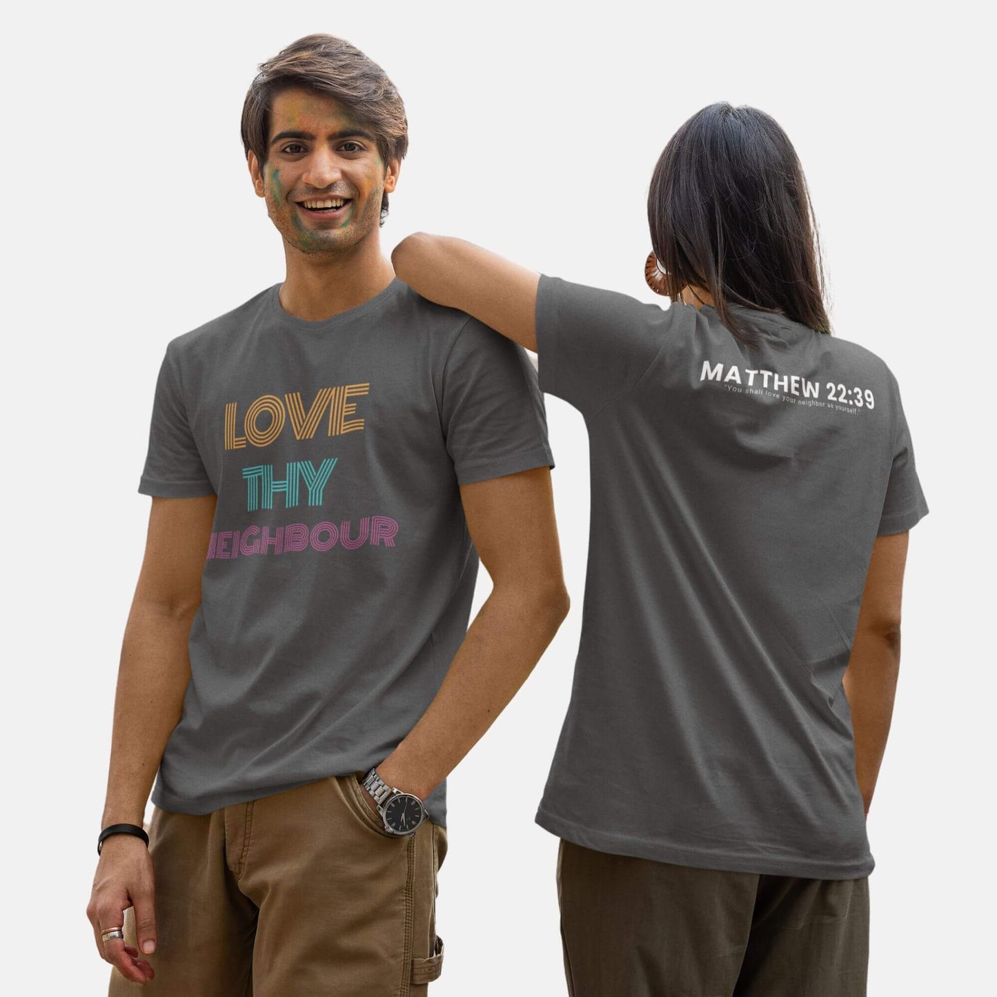 Giant Slayer - Love Thy Neighbour T-Shirt | Color: Heather Gray | Size: S-3XL