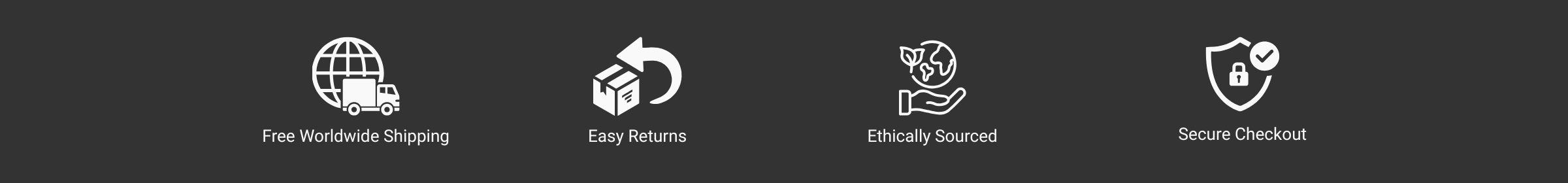 Giant Slayer | Benefits and Guarantees Bar on a Dark Background