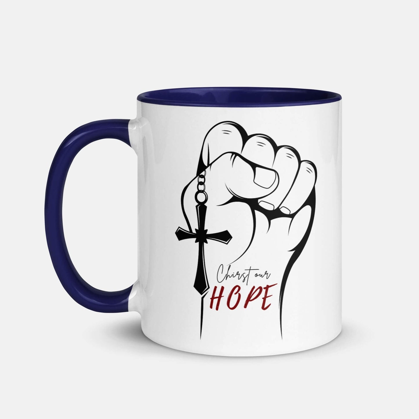 Giant Slayer - Christ Our Hope Ceramic Mug | Color: Navy Blue | Size: S-3XL