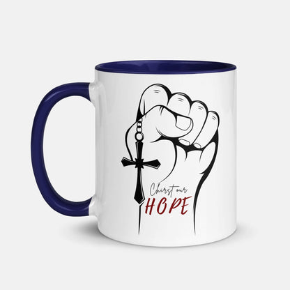 Giant Slayer - Christ Our Hope Ceramic Mug | Color: Navy Blue | Size: S-3XL