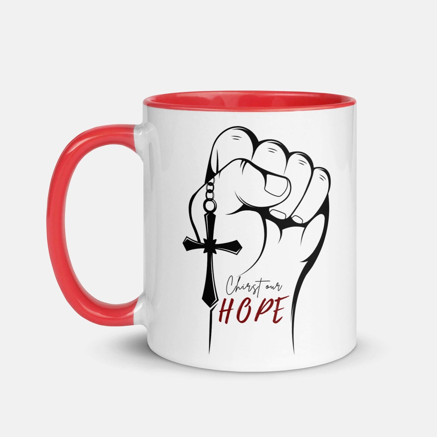 Giant Slayer - Christ Our Hope Ceramic Mug | Color: Red | Size: S-3XL
