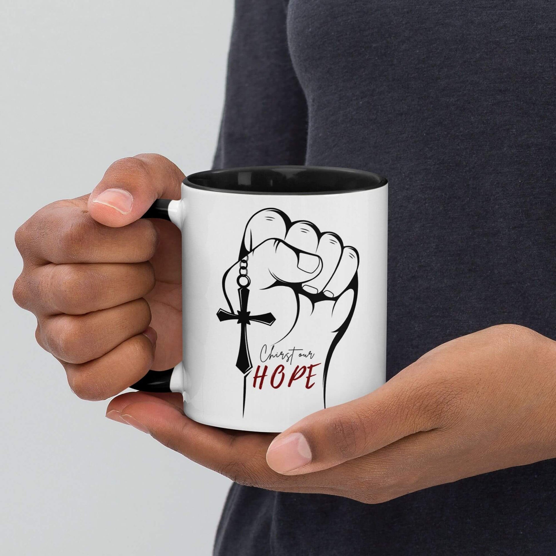 Giant Slayer - Christ Our Hope Ceramic Mug | Color: Black | Size: S-3XL