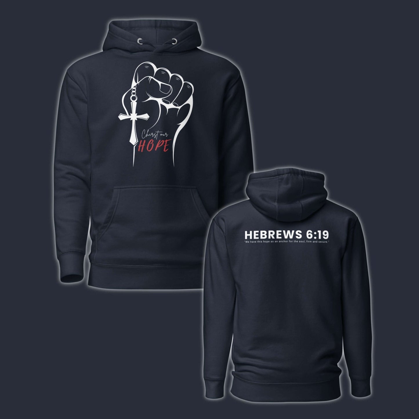 Giant Slayer 'Christ Our Hope Hoodie' - Navy Blue S