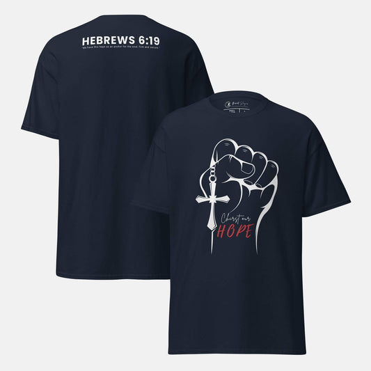 Giant Slayer - Christ Our Hope T-Shirt | Color: Navy Blue | Size: S-3XL