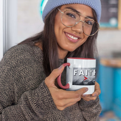 Faith Over Fear Ceramic Mug - Giant Slayer