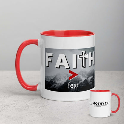 Faith Over Fear Ceramic Mug - Giant Slayer