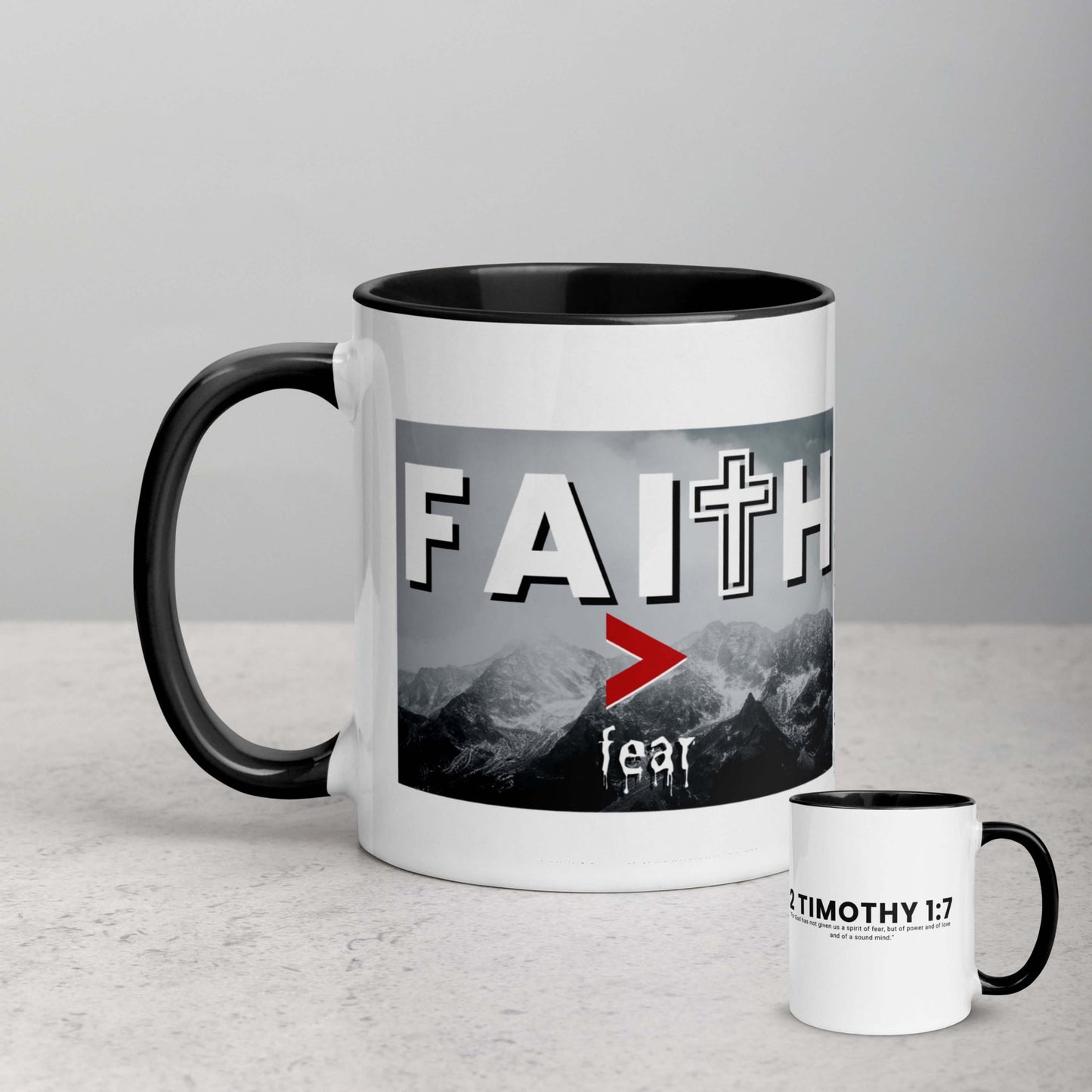 Faith Over Fear Ceramic Mug - Giant Slayer