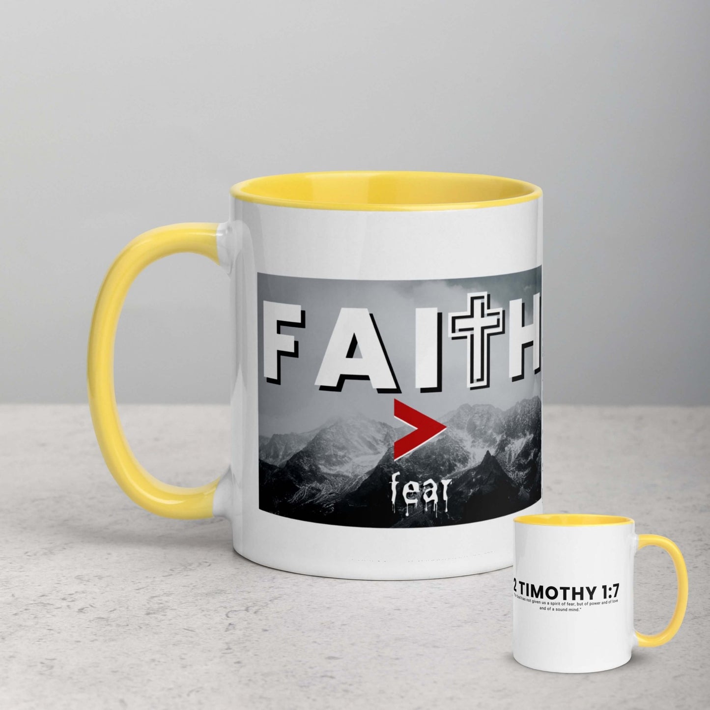 Faith Over Fear Ceramic Mug - Giant Slayer