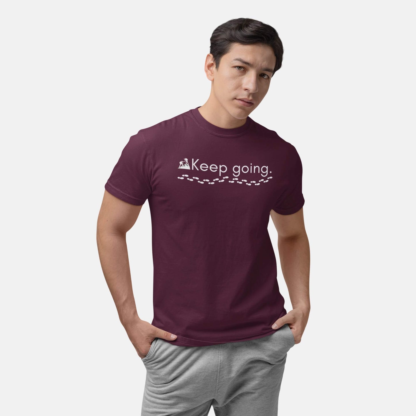Giant Slayer - Keep Going T-Shirt | Color: Burgundy | Size: S-3XL