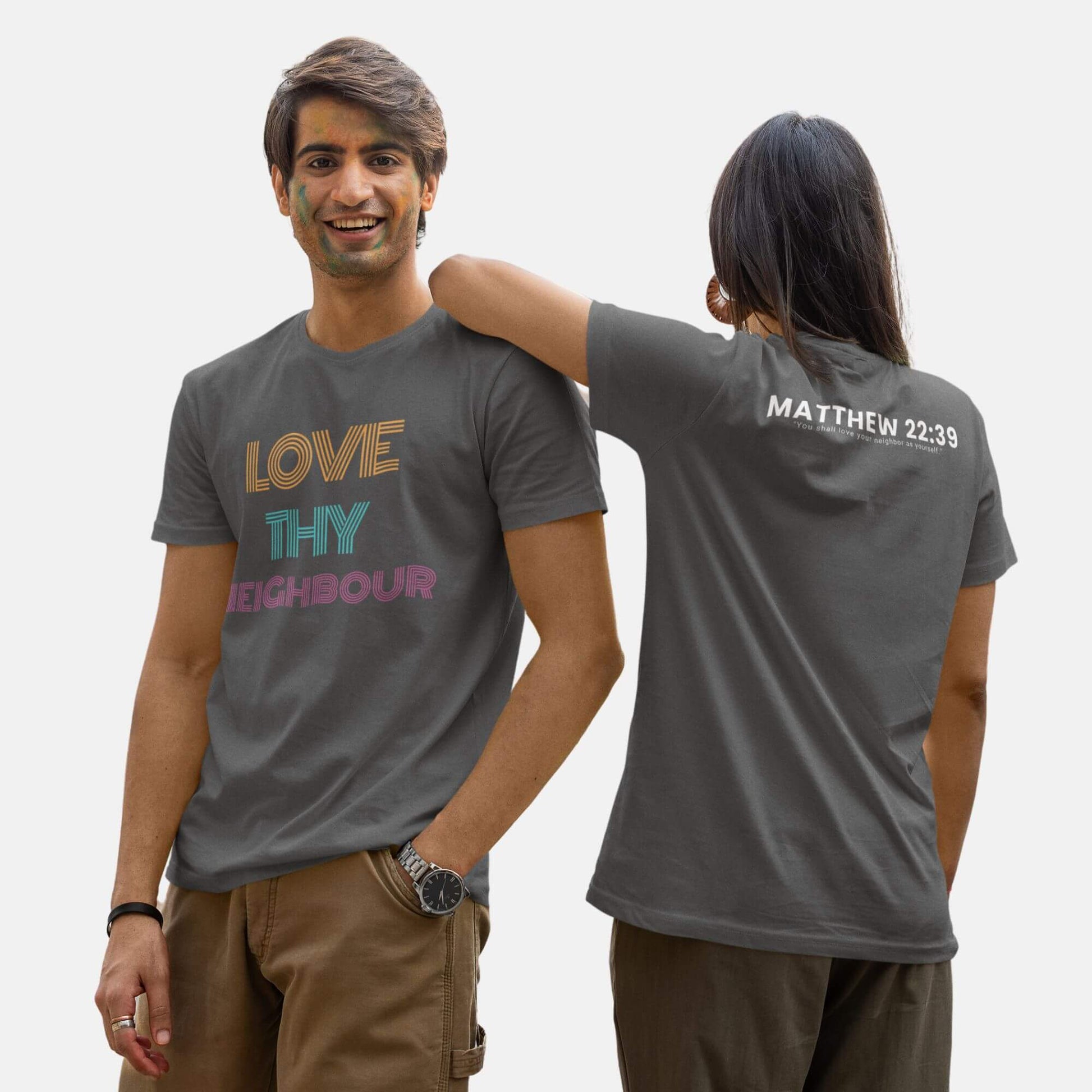 Giant Slayer - Love Thy Neighbour T-Shirt | Color: Heather Gray | Size: S-3XL