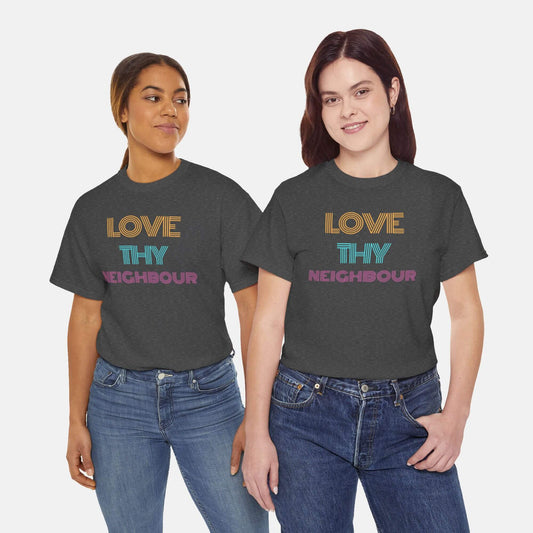 Giant Slayer - Love Thy Neighbour T-Shirt | Color: Heather Gray | Size: S-3XL