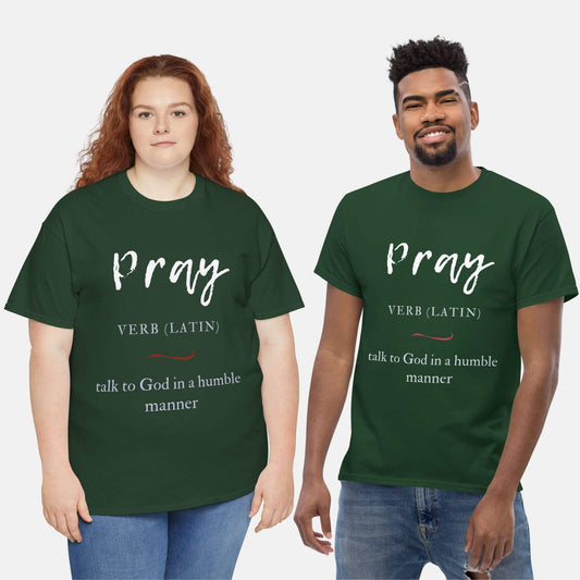 Giant Slayer - Pray – Talk to God T-Shirt | Color: Forest Green | Size: S-3XL