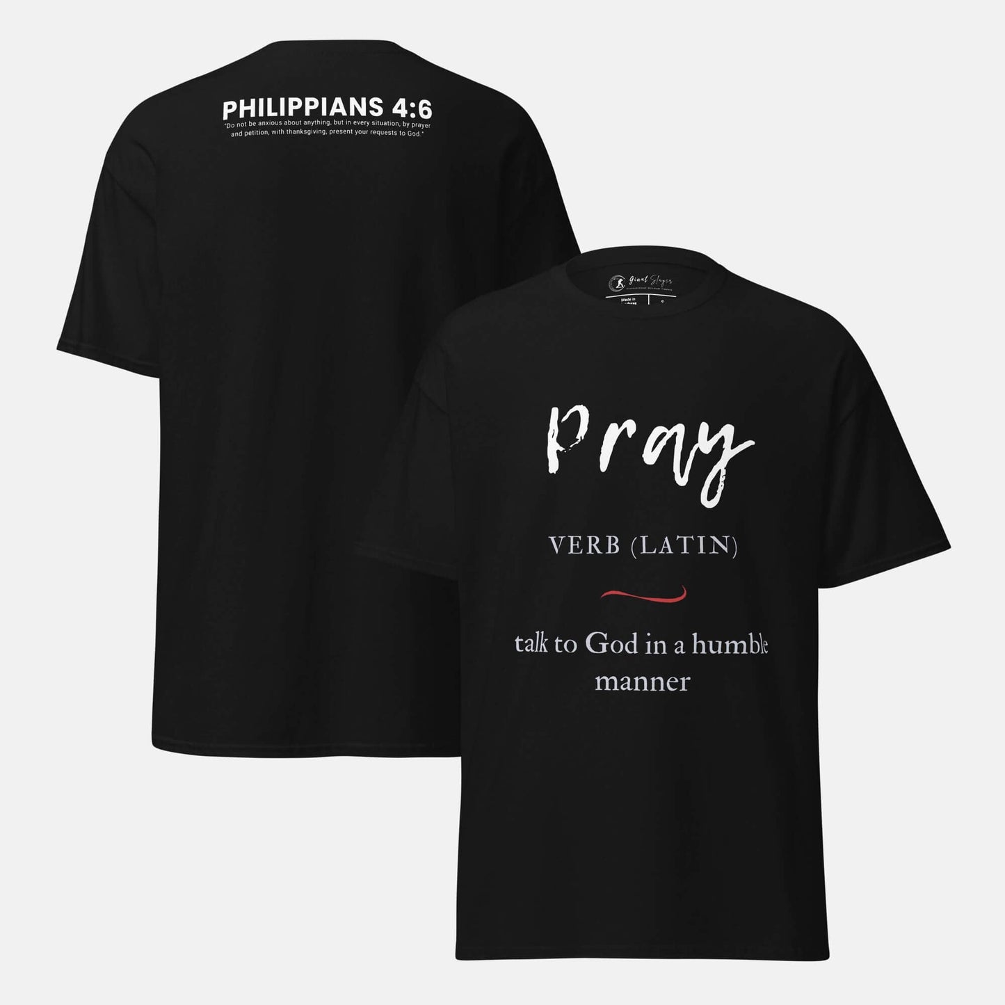 Giant Slayer - Pray – Talk to God T-Shirt | Color: Black | Size: S-3XL