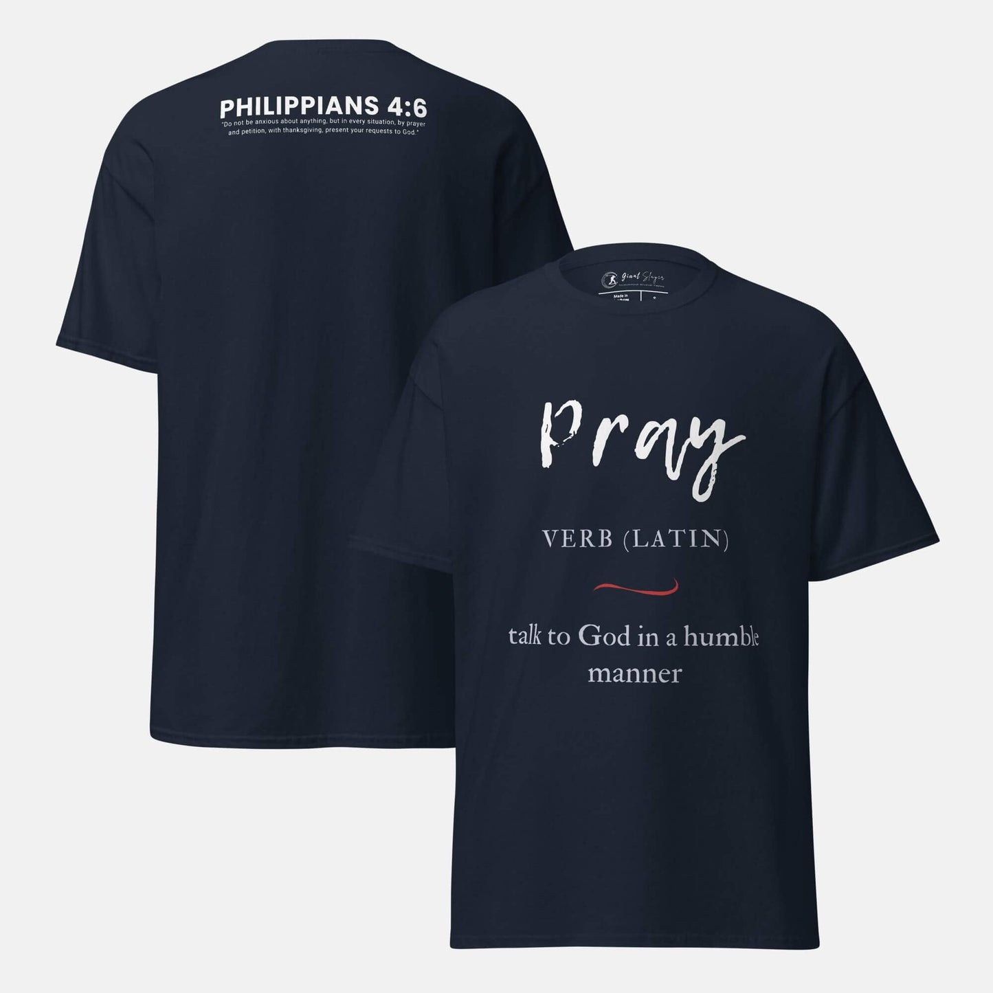 Giant Slayer - Pray – Talk to God T-Shirt | Color: Navy | Size: S-3XL