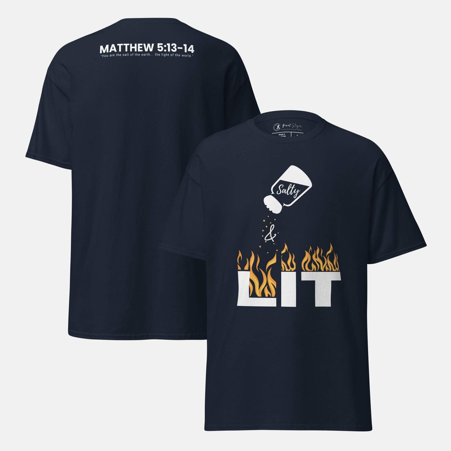 Giant Slayer - Salty & Lit T-Shirt | Color: Navy Blue | Size: S-3XL