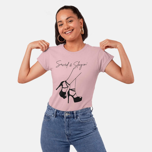 Giant Slayer - Saved & Slayin’ T-Shirt | Color: Soft Pink | Size: S-3XL