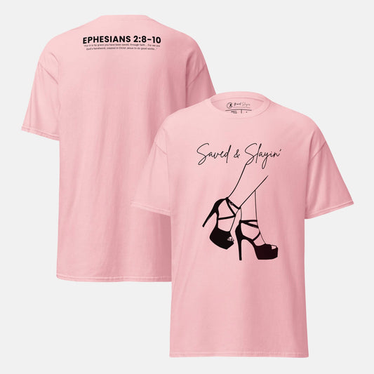 Giant Slayer - Saved & Slayin’ T-Shirt | Color: Soft Pink | Size: S-3XL